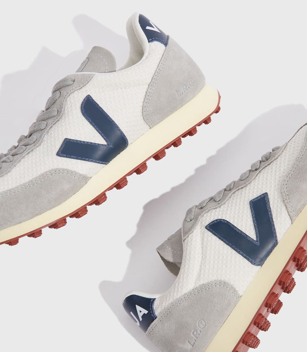 Veja Sneakers Dam - Rio Branco Hexamesh Gravel - Grå/Vita/Blå - 542897-TAP